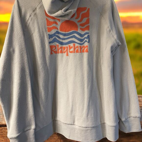 Rhythm Ocean Surf Hoodie Beachly Light Blue Women's Small NWT - Picture 5 of 6
